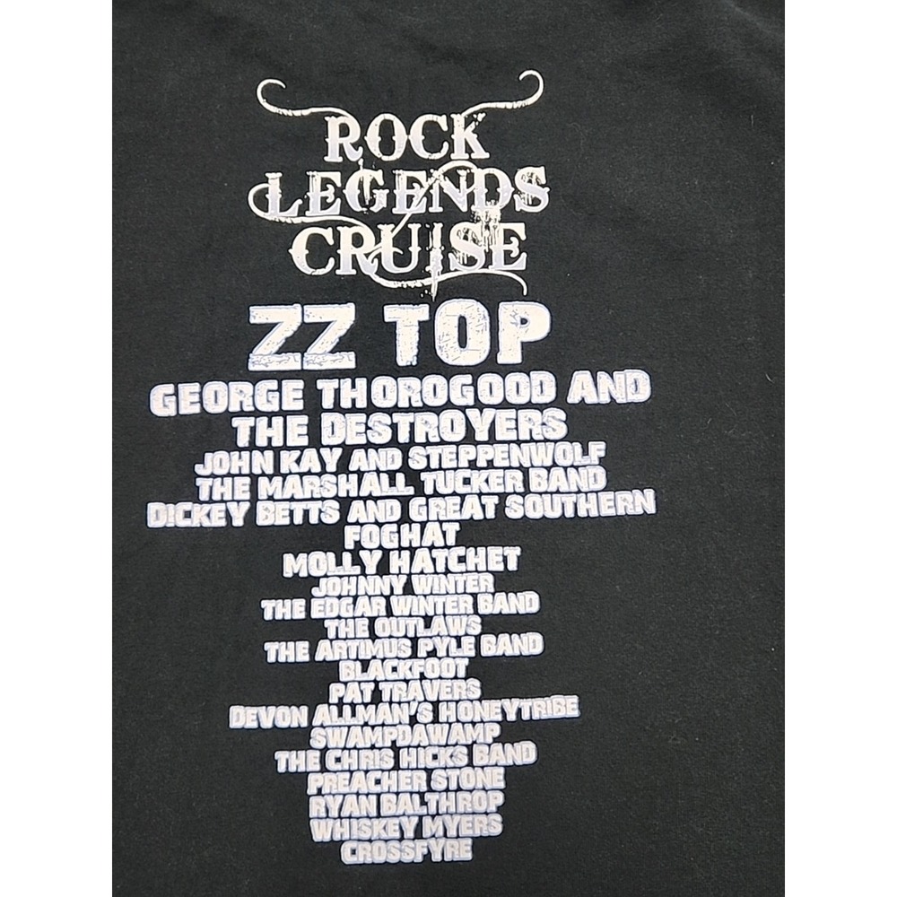 ROCK LEGENDS CRUISE 2011 DOUBLE SIDED GRAPHIC TEE XL ZZ Top Steppenwolf Foghat - Picture 7 of 8